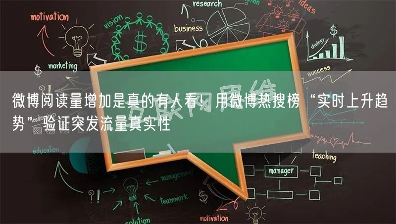 微博阅读量增加是真的有人看！用微博热搜榜“实时上升趋势”验证突发流量真实性
